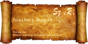 Szeifert Rudolf névjegykártya