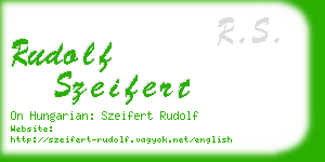 rudolf szeifert business card